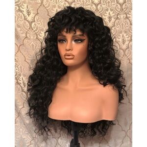 Jet Black Maiden Inspired Wig